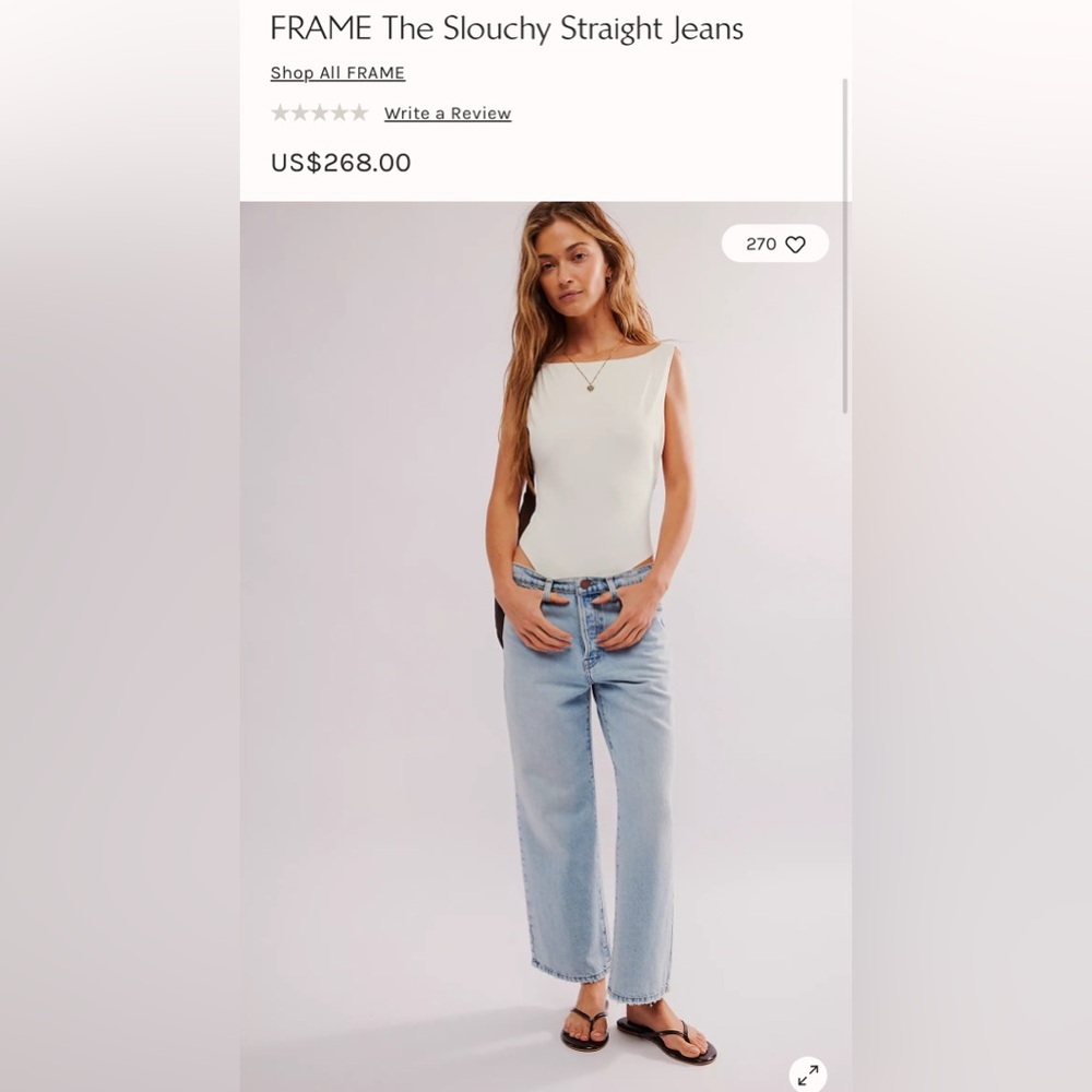 Frame Denim SLOUCHY Straight Leg Jeans